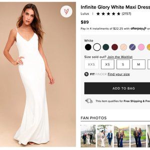 Lulu's Infinite Glory White Maxi Dress
